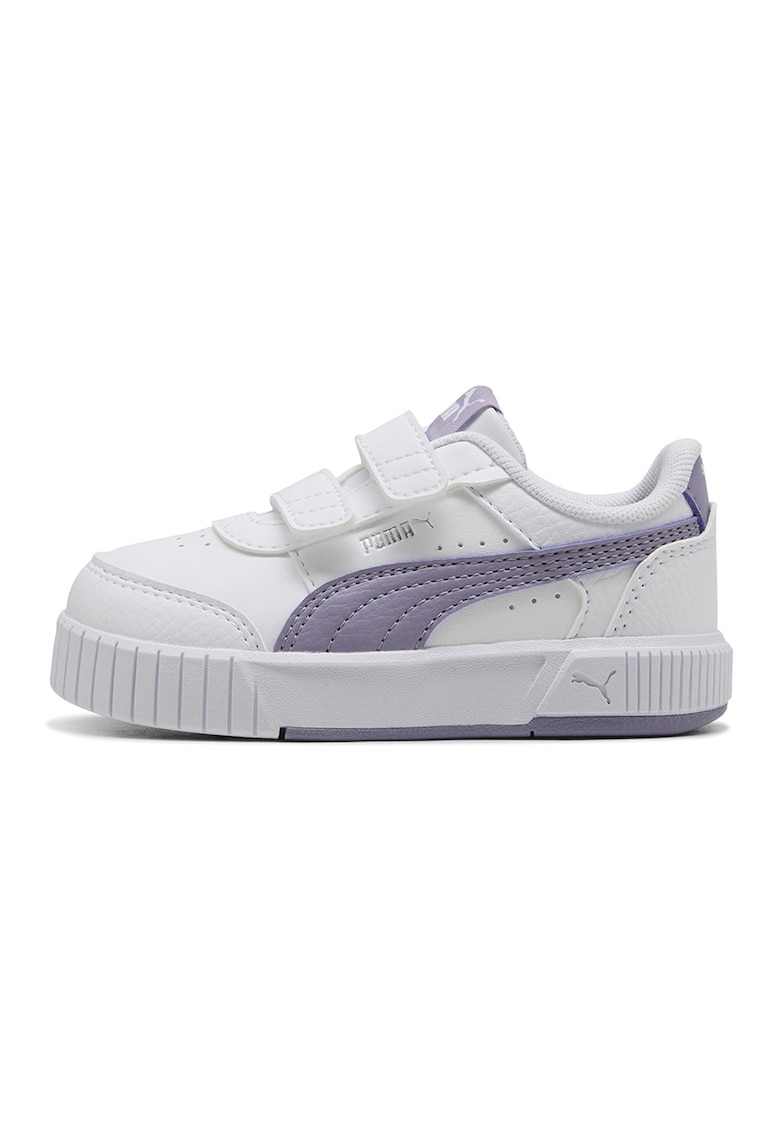 Pantofi sport Carina Mia V cu velcro - Alb optic/Liliac prafuit