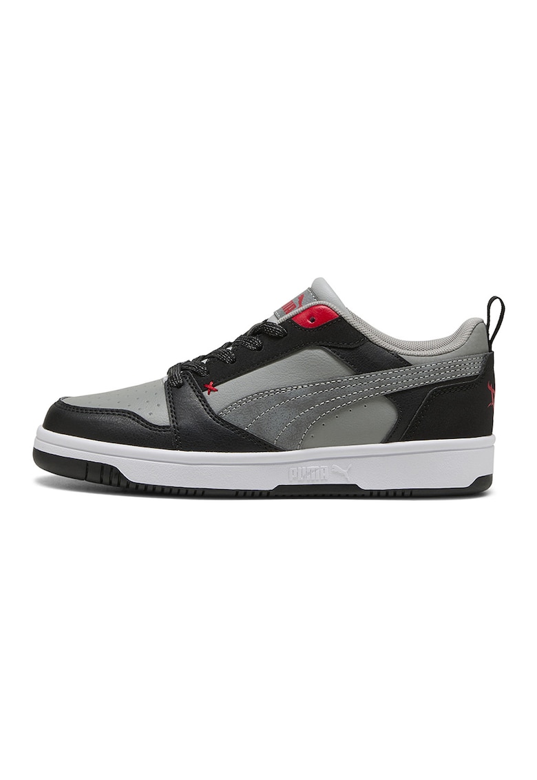 Pantofi sport Rebound V6 de piele ecologica - Negru/Gri inchis