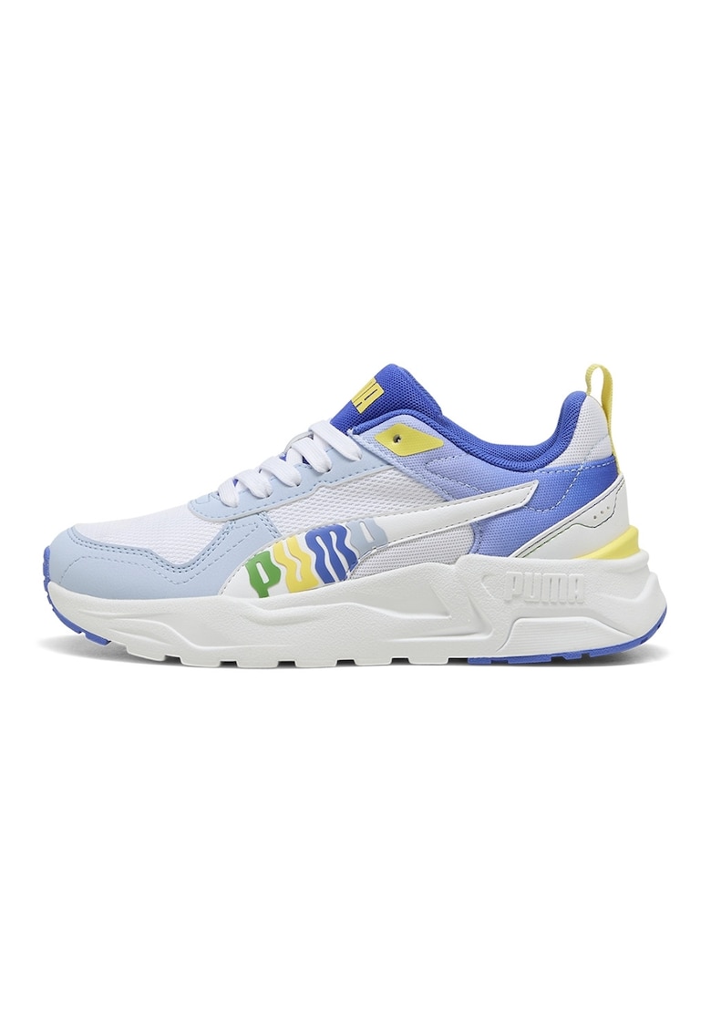 Pantofi sport Trinity 2 de plasa cu imprimeu logo - Alb/Albastru azur/Albastru deschis
