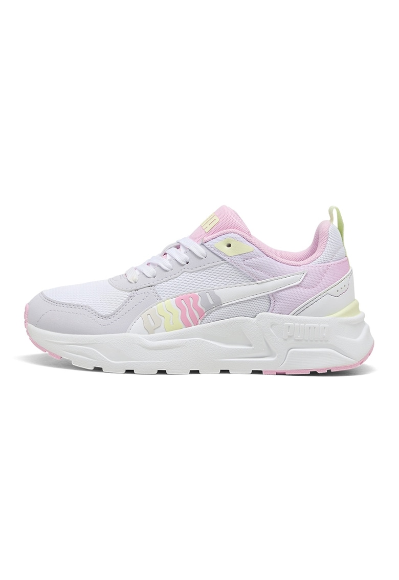 Pantofi sport Trinity 2 de plasa cu imprimeu logo - Alb/Roz deschis/Lila pal