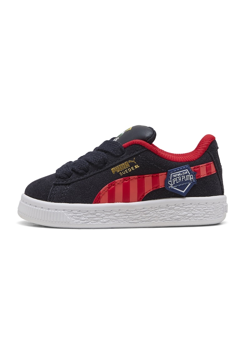 Pantofi sport Suede XL cu desene - Rosu - Albastru ultramarin -