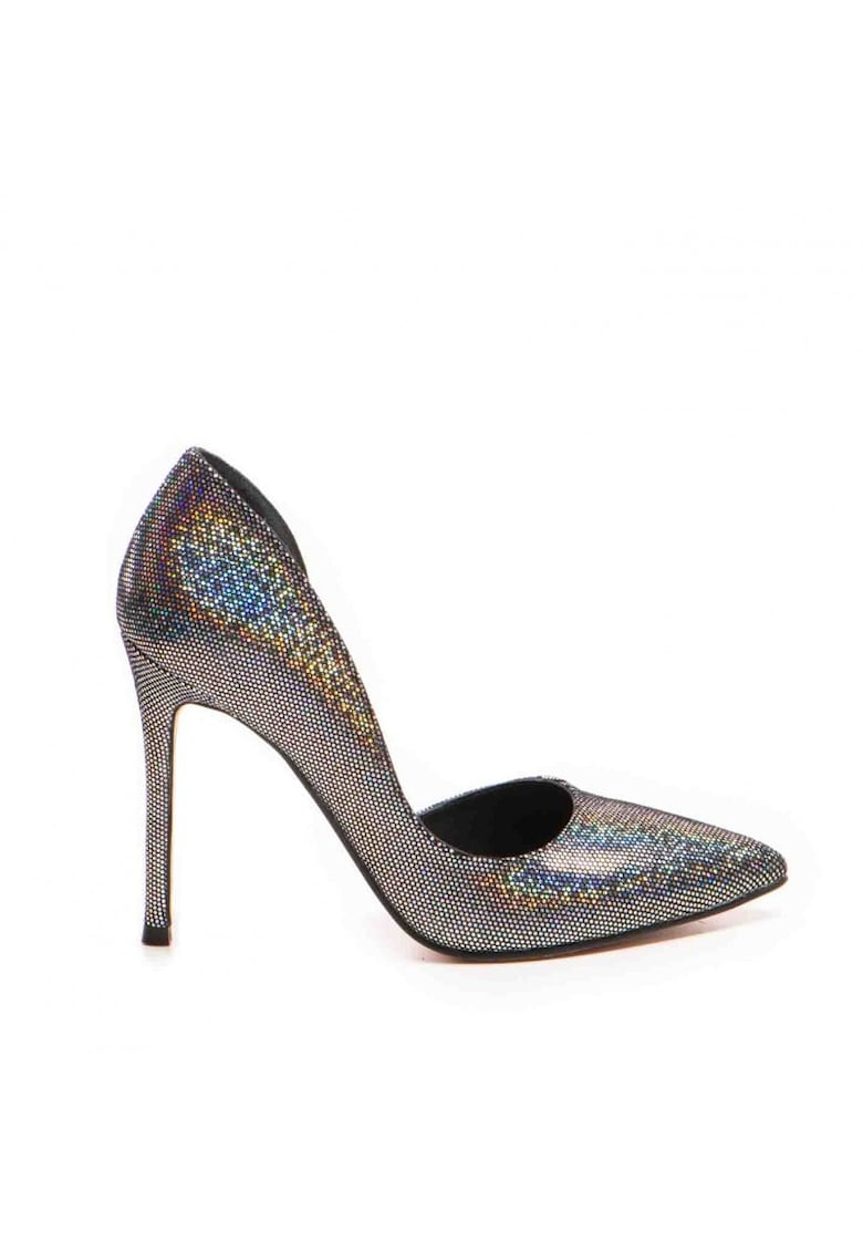 Pantofi stiletto piele naturala Shine Cut