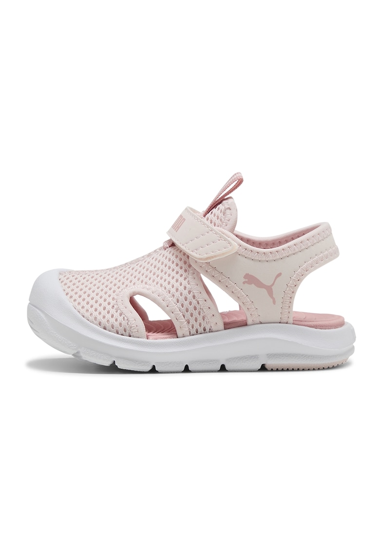 Sandale de plasa cu imprimeu logo Fun Racer - Roz pastel/Alb optic/Roz pal