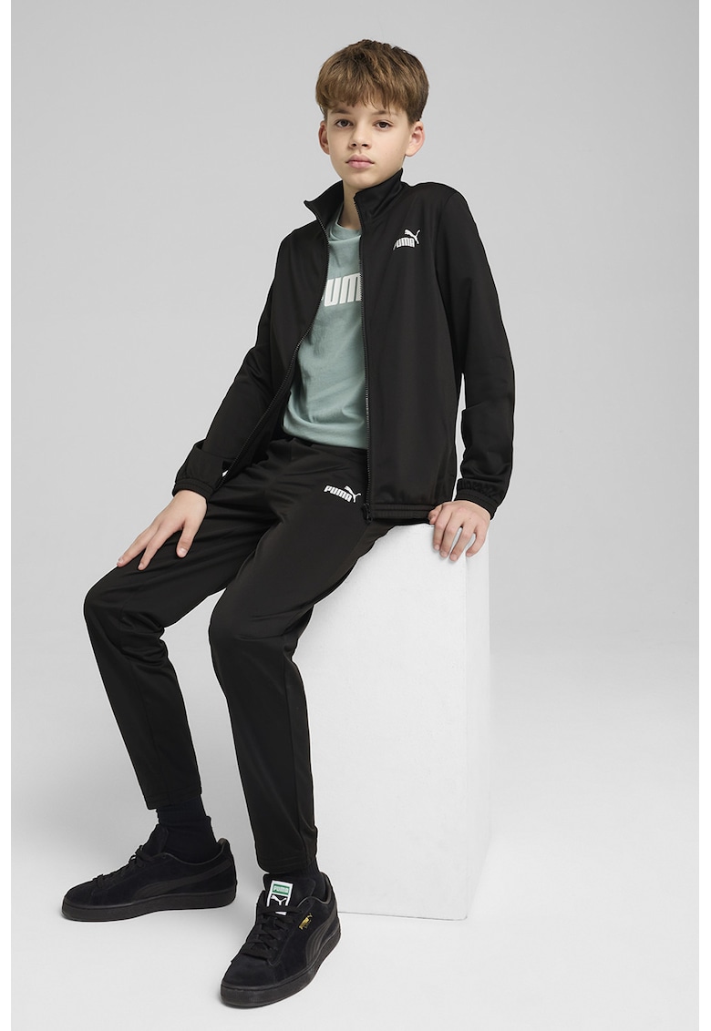 Trening cu pantaloni lungi si logo - Negru