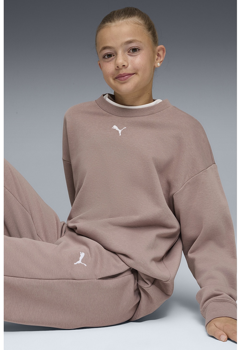 Trening lejer cu maneci cazute - Roz prafuit