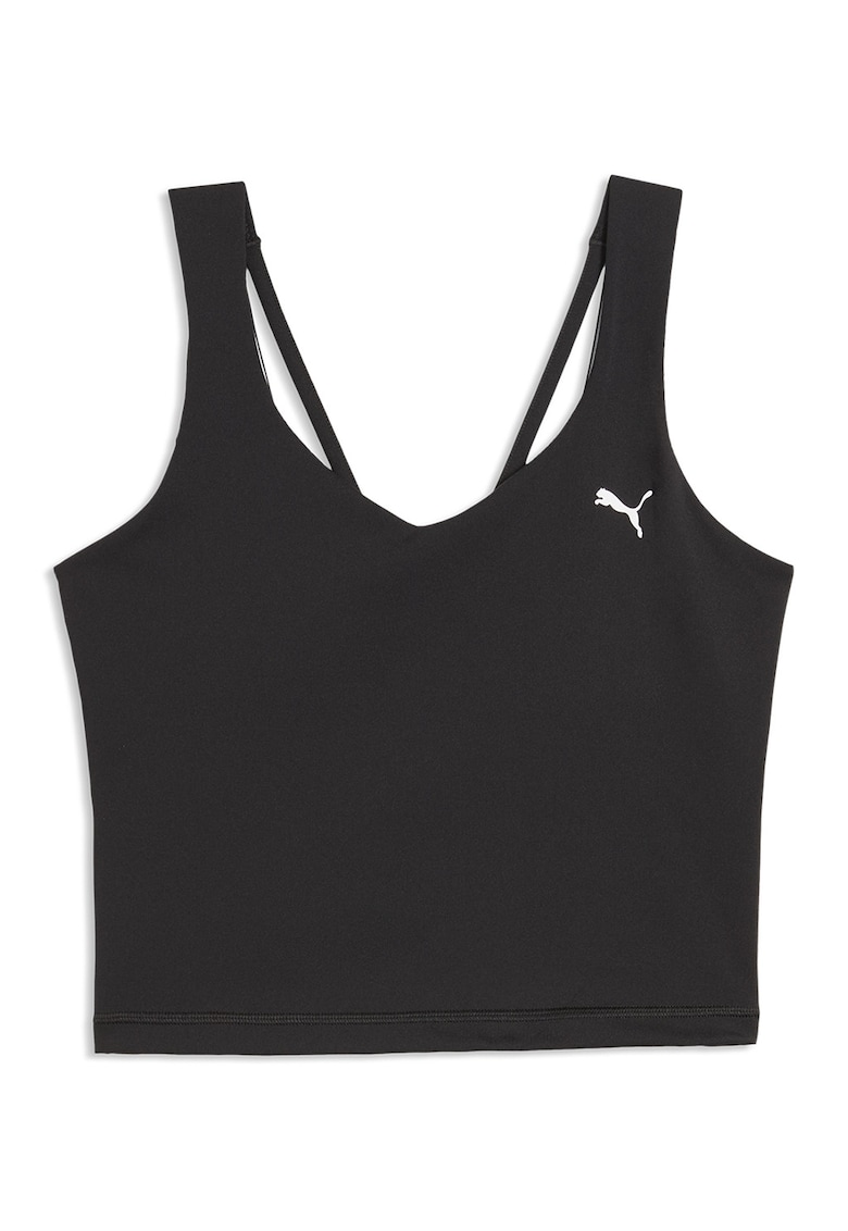Bustiera cu logo pentru fitness Strong - Negru