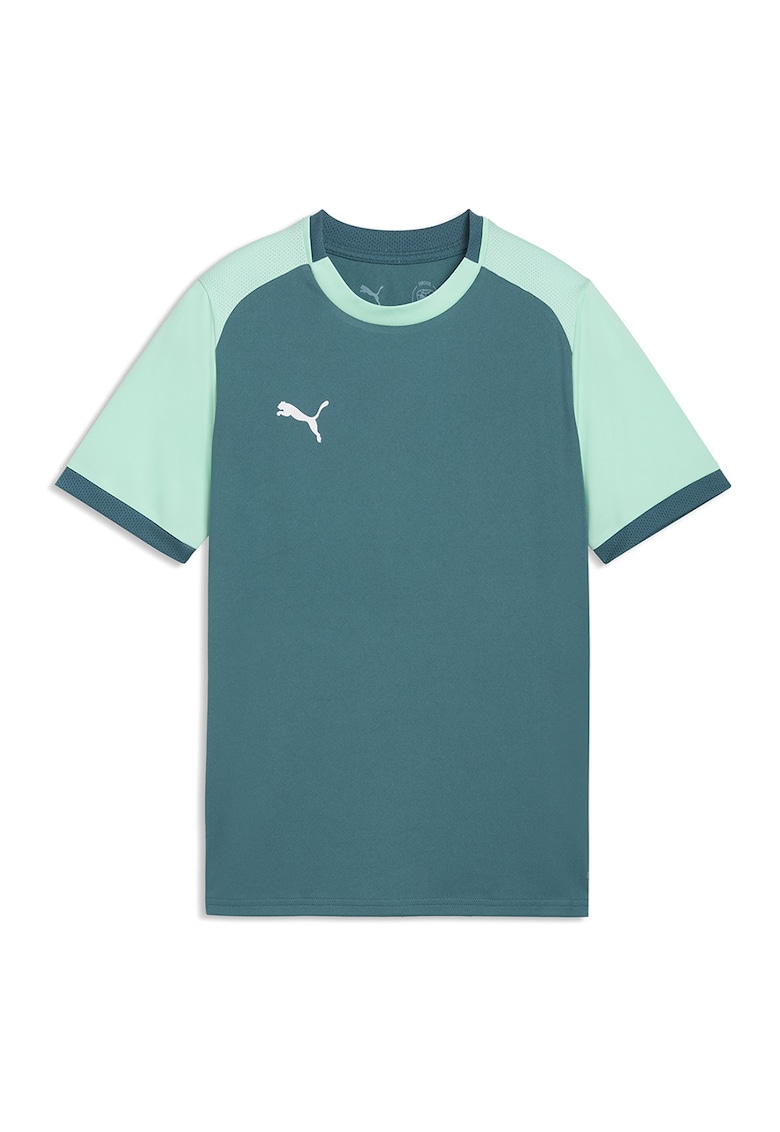 Tricou cu design colorblock - pentru fotbal - Verde pal/Verde persan