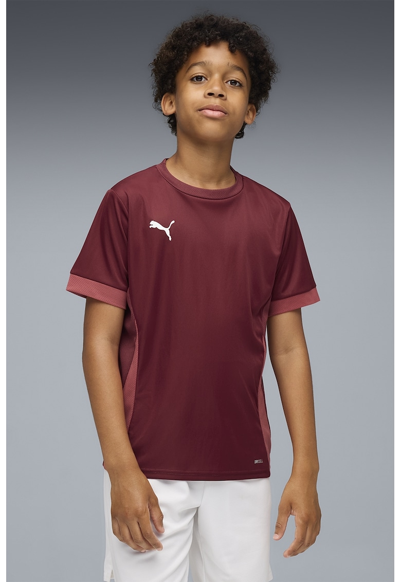 Tricou cu logo pentru fotbal teamGOAL - Visiniu/Rosu capsuna