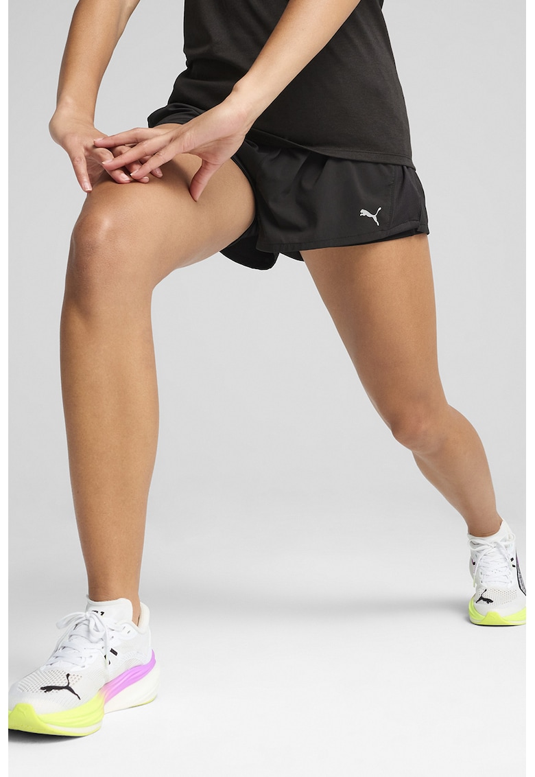 Pantaloni scurti pentru alergare Velocity 2-In-1 - Negru