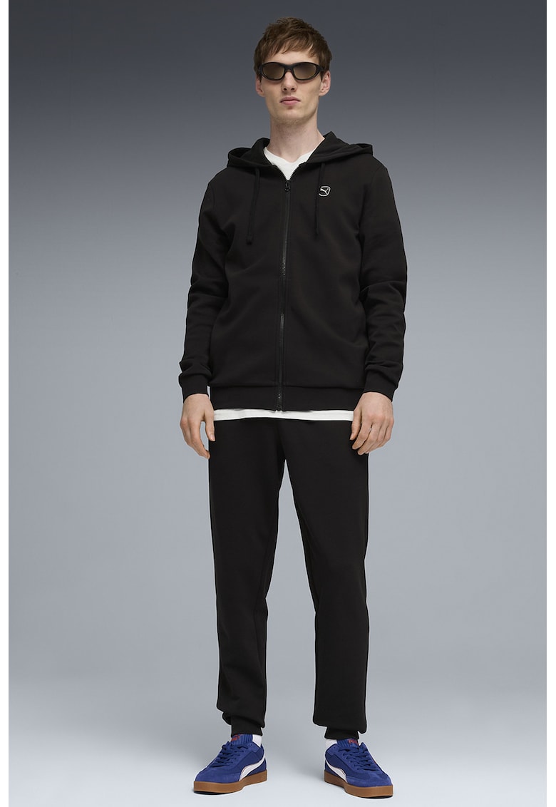 Trening cu fermoar si buzunare laterale - Negru