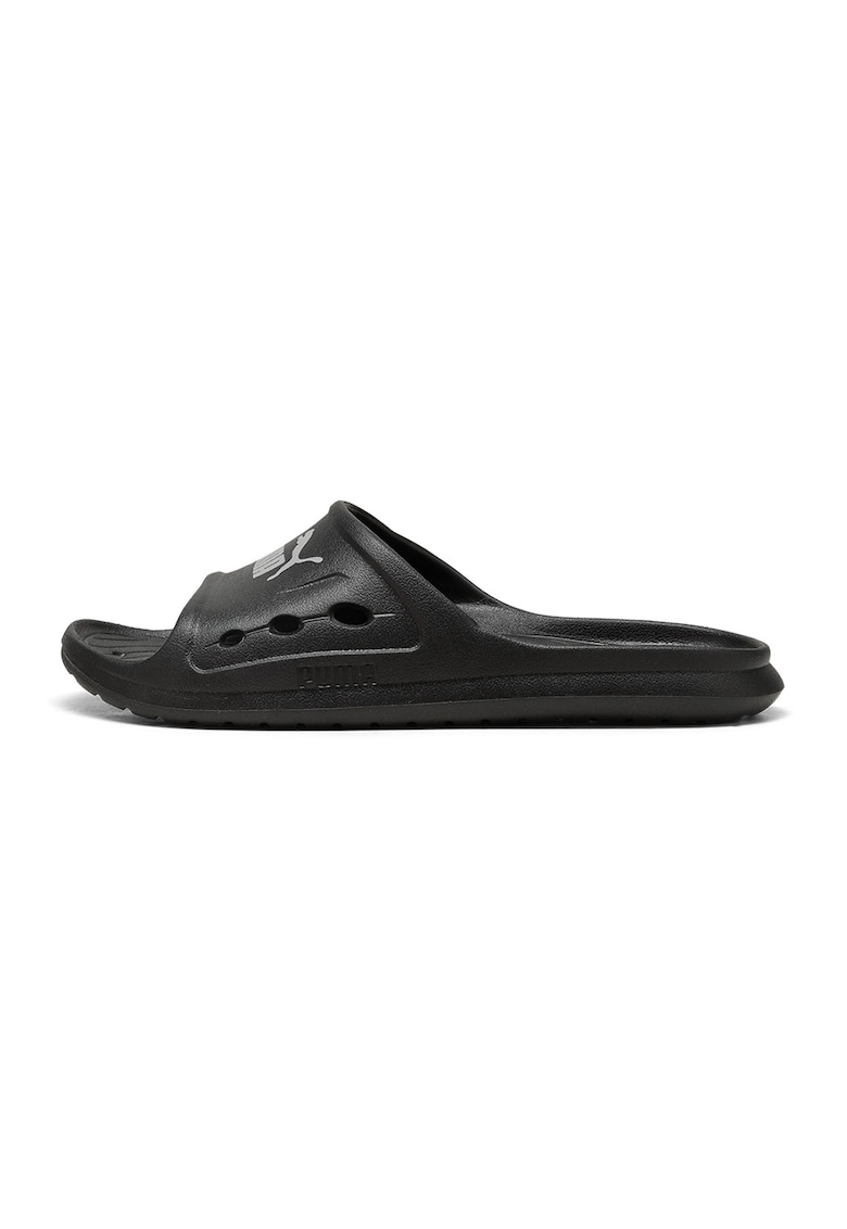 Papuci cu imprimeu logo Divecat Dry - Alb/Negru