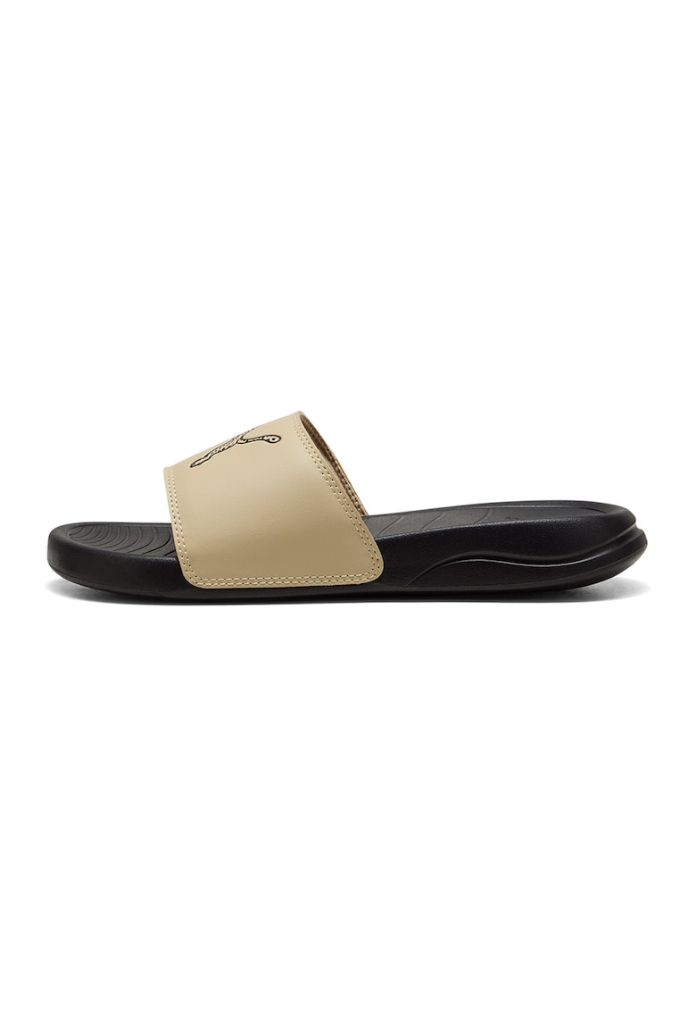 Papuci cu logo Popcat 20 Topcat - Negru/Maro nisip