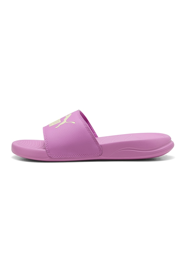 Papuci cu logo PopCat 20 - Fucsia/Galben pal