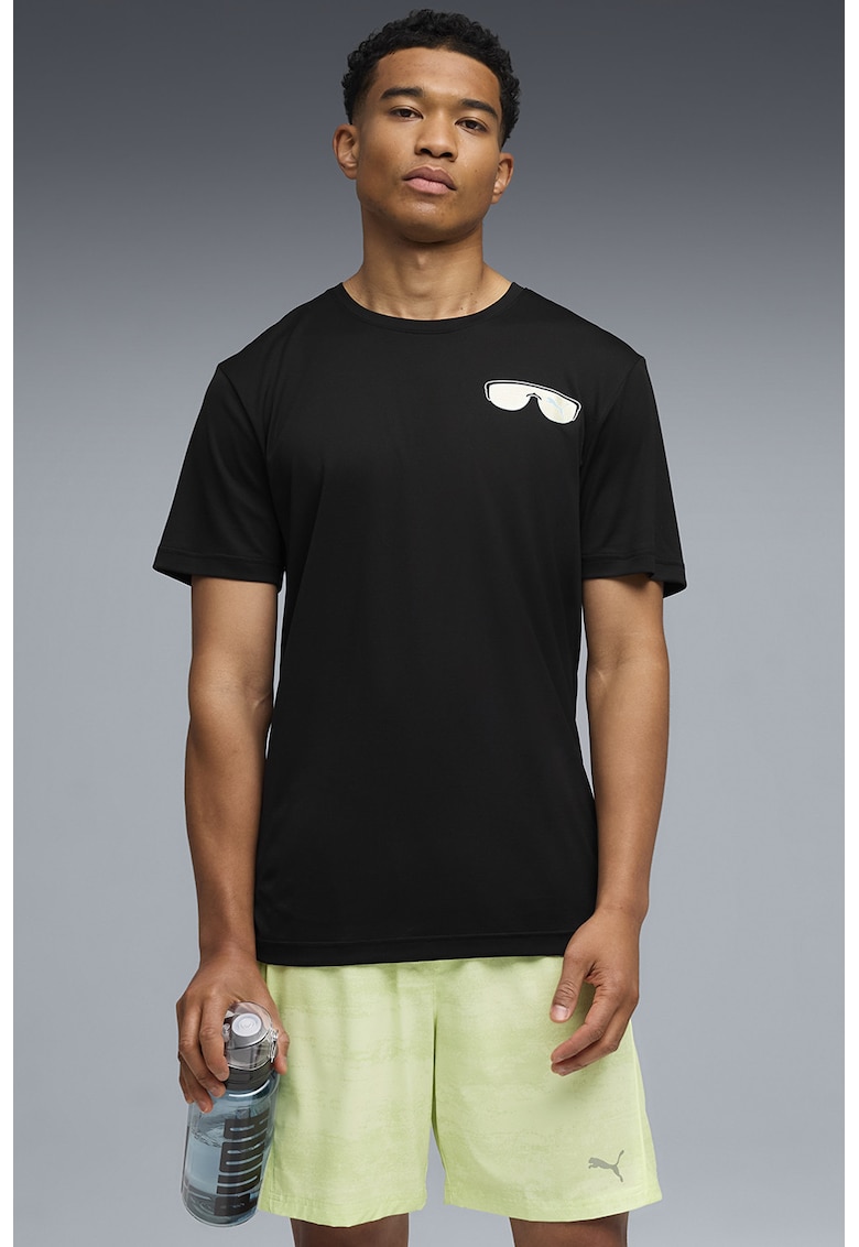 Tricou cu imprimeu pe spate pentru alergare Nitro Graphic Tee - Negru