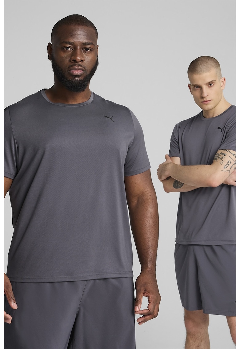Tricou cu detaliu logo pentru fitness Essentials - Gri