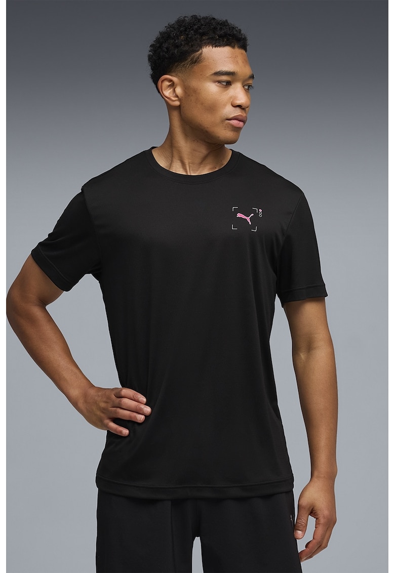 Tricou cu imprimeu pe spate pentru aleragre Illustration Graphic Tee - Negru/Roz aprins