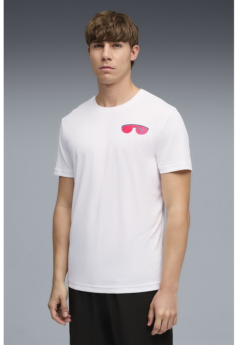 Tricou cu imprimeu pe spate pentru alergare Nitro Graphic Tee - Alb/Roz aprins