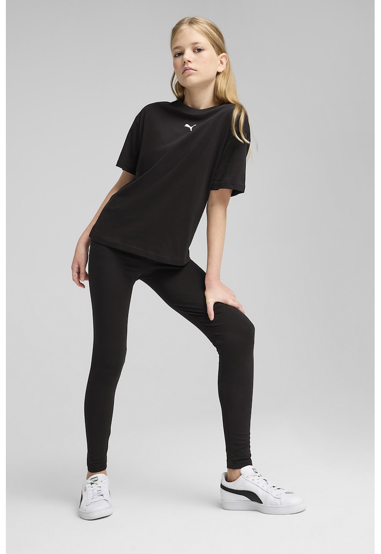 Tricou cu imprimeu logo Essentials - Negru