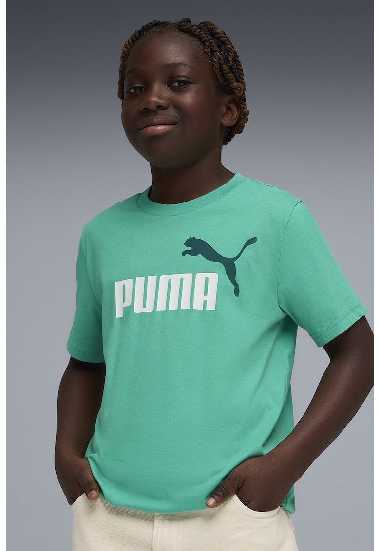 Tricou de bumbac cu imprimeu logo - Alb/Verde irlandez