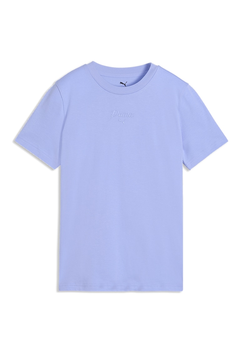 Tricou cu detaliu logo Essentials Script - Albastru lavanda