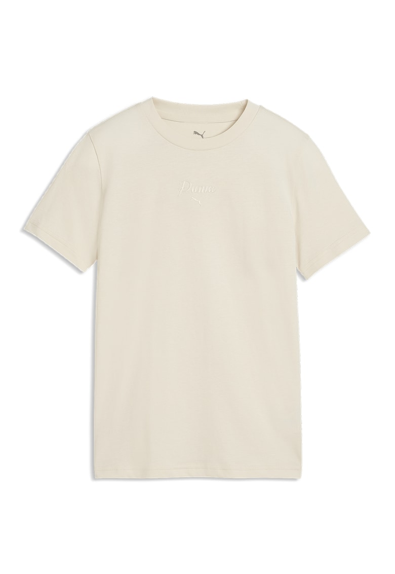 Tricou cu detaliu logo Essentials Script - Alb fildes