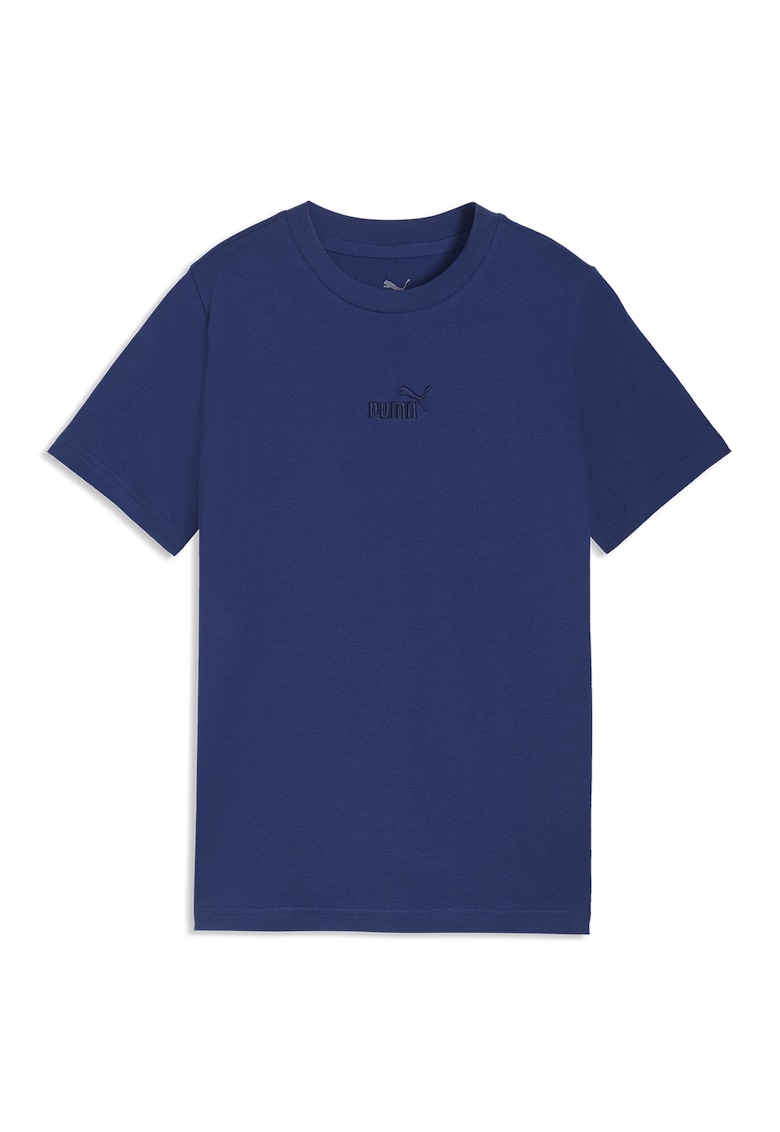 Tricou regular fitcu logo brodat Essentials - Albastru inchis -