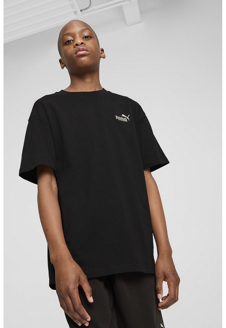 Tricou cu logo brodat ESS Small No. 1 - Negru/Alb optic