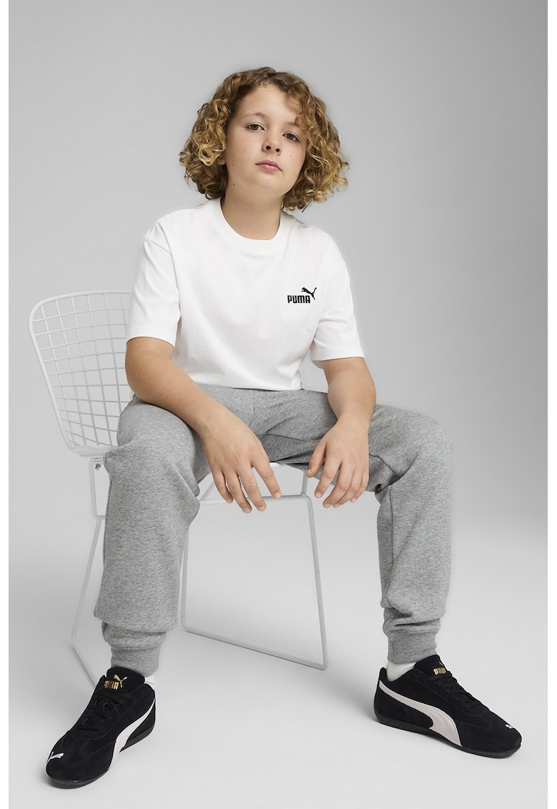 Tricou cu logo brodat ESS Small No. 1 - Alb/Negru