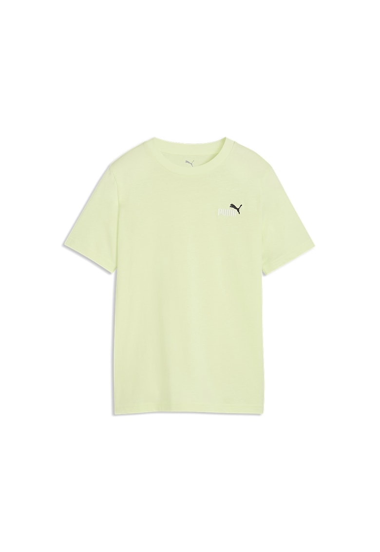 Tricou din bumbac cu logo pe piept - Negru/Galben pal