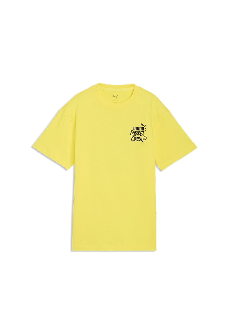 Tricou lejer din bumbac cu imprimeu pe partea din spate MID90s - Negru/Galben sofran