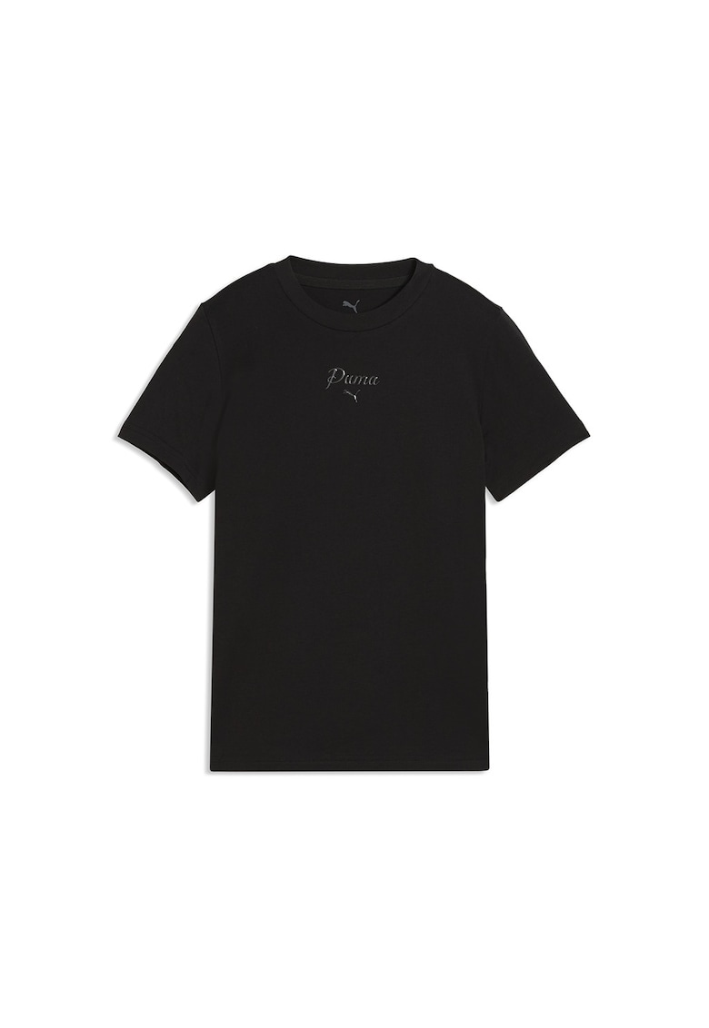 Tricou cu detaliu logo Essentials Script - Negru/Gri antracit