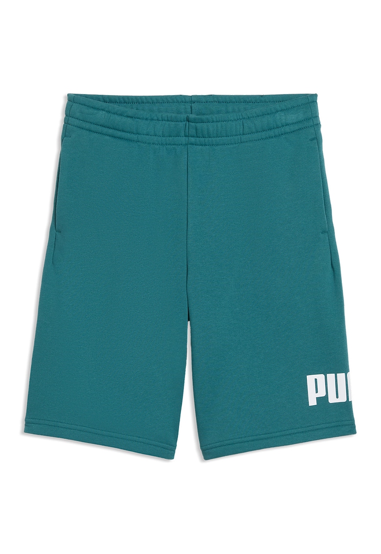 Pantaloni scurti de trening cu talie elastica Essentials - Alb/Albastru petrol