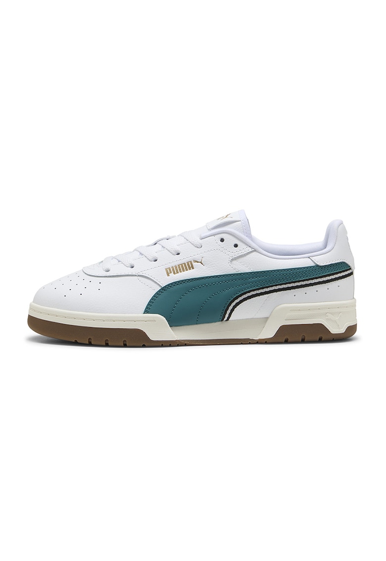 Pantofi sport Court Premier de piele - Alb optic/Verde persan