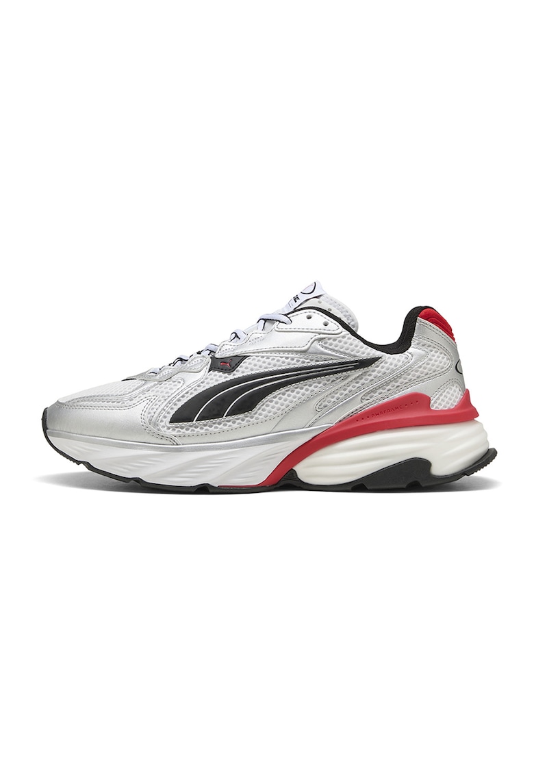Pantofi sport Fade Nitro din material textil cu garnituri sintetice - Negru/Coral/Argintiu