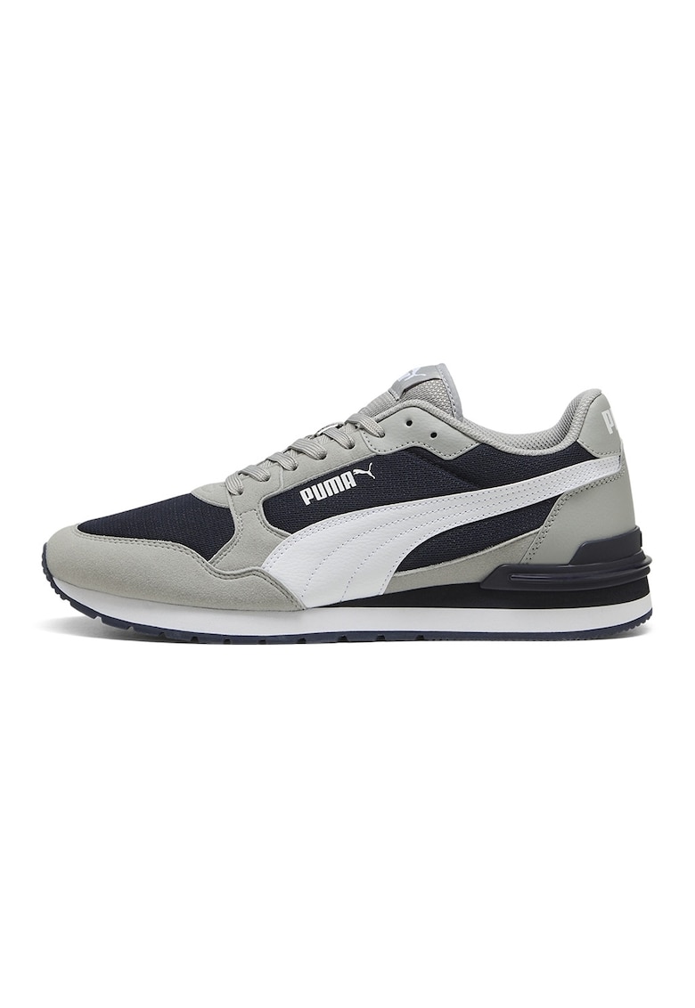 Pantofi sport ST Runner v4 de plasa cu garnituri de piele ecologica - Alb/Albastru ultramarin/Gri marmorat