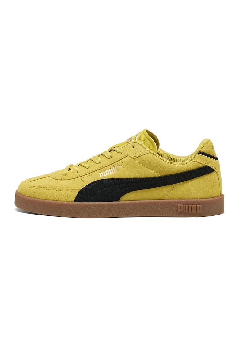 Pantofi sport Club II Era de piele intoarsa cu detaliu contrastant - Negru/Galben miere