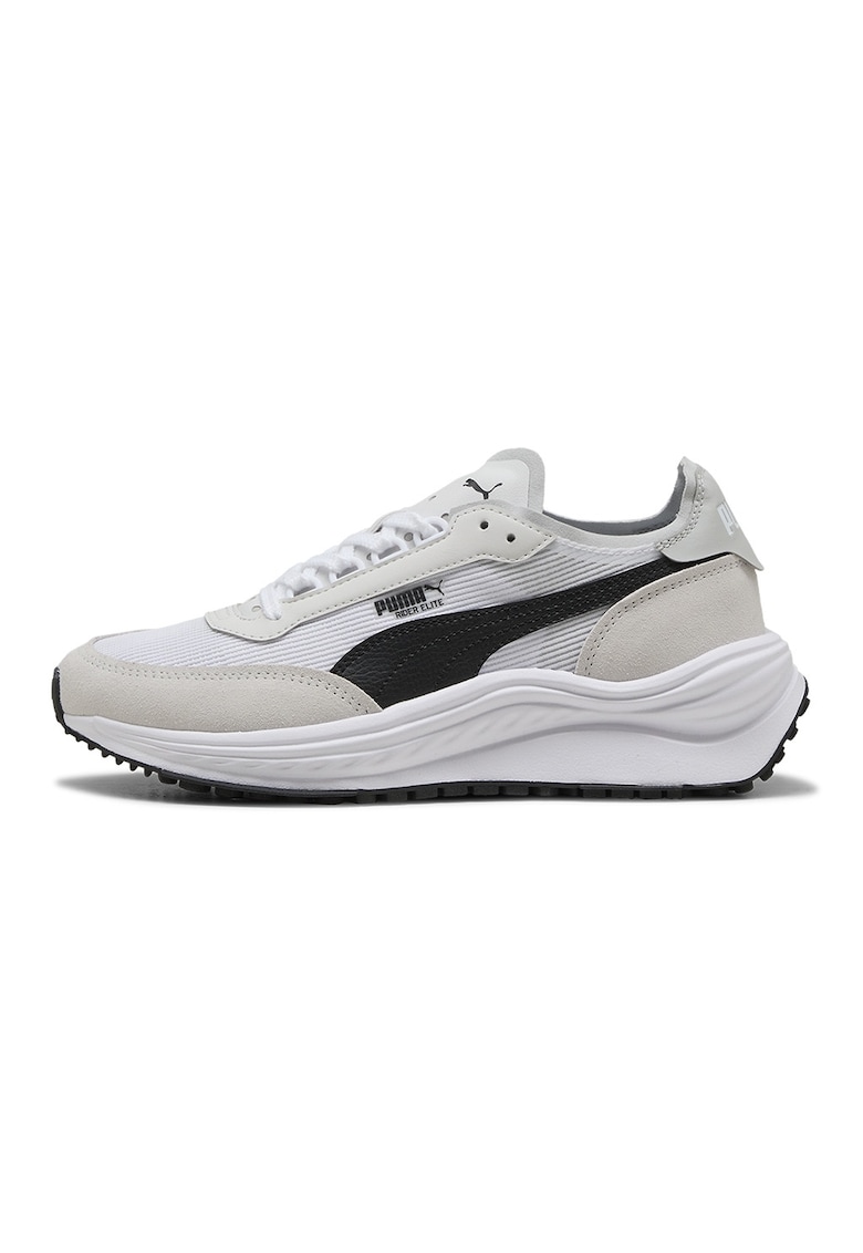 Pantofi sport Rider Elite cu piele ecologica - Alb/Negru/Grej