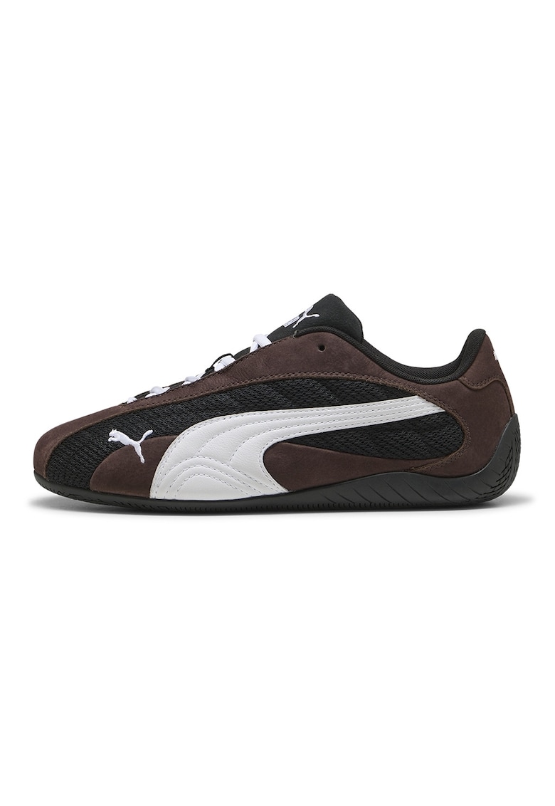 Pantofi sport Speedcat de piele - Alb/Maro inchis/Negru