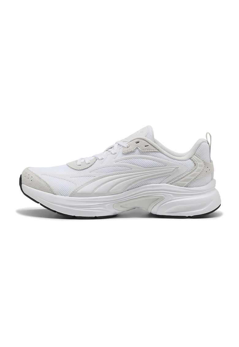 Pantofi sport Softride Escalate de plasa cu garnituri de piele intoarsa - Alb fildes/Alb optic