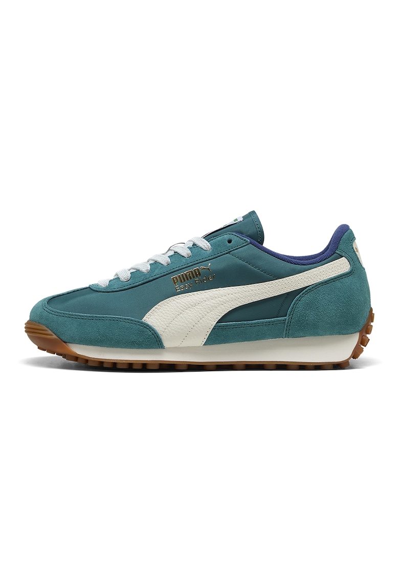 Pantofi sport Easy Rider Vintage cu garnituri de piele intoarsa - Alb/Verde persan