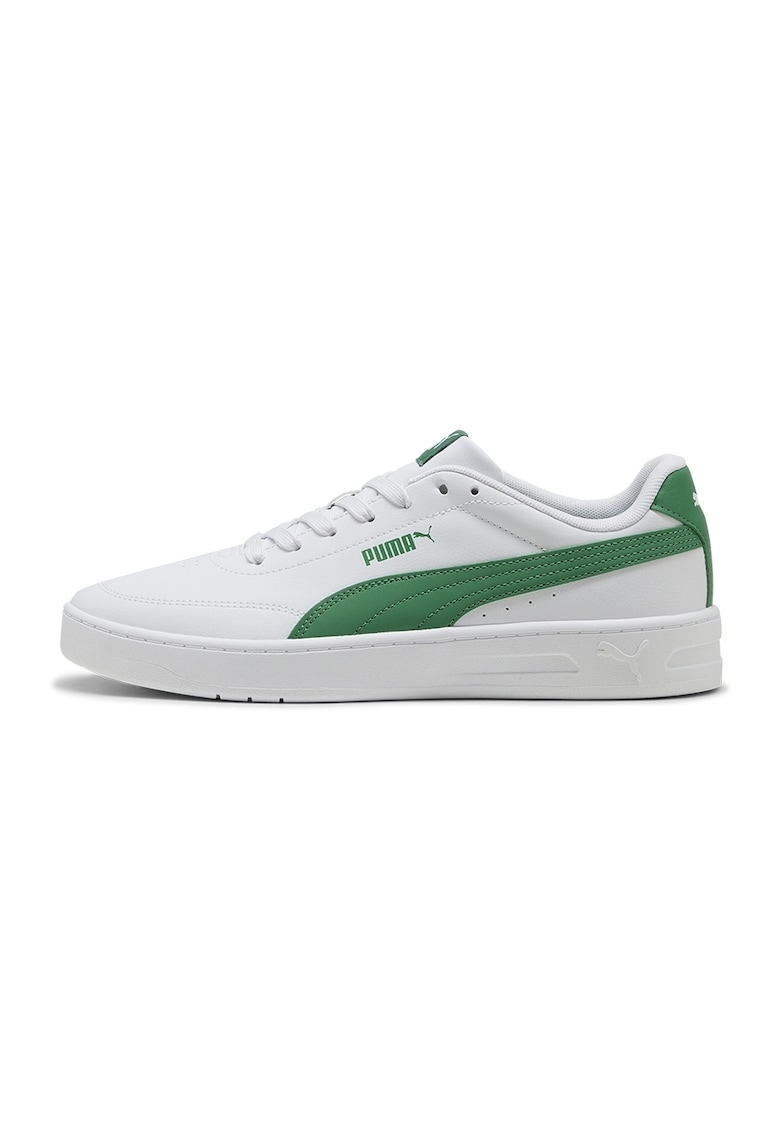 Pantofi sport Court Classic Clean de piele ecologica cu brant cu amortizare - Alb/Verde