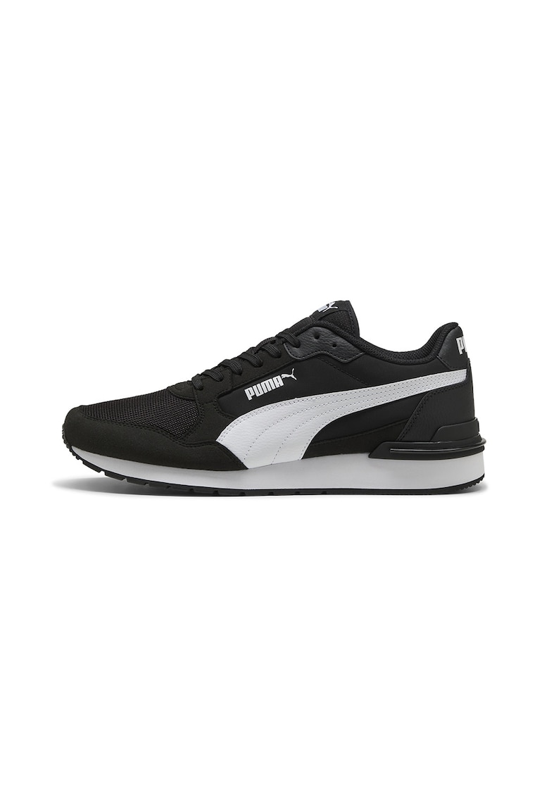 Pantofi sport ST Runner V4 din piele ecologica si material textil - Negru/Alb optic