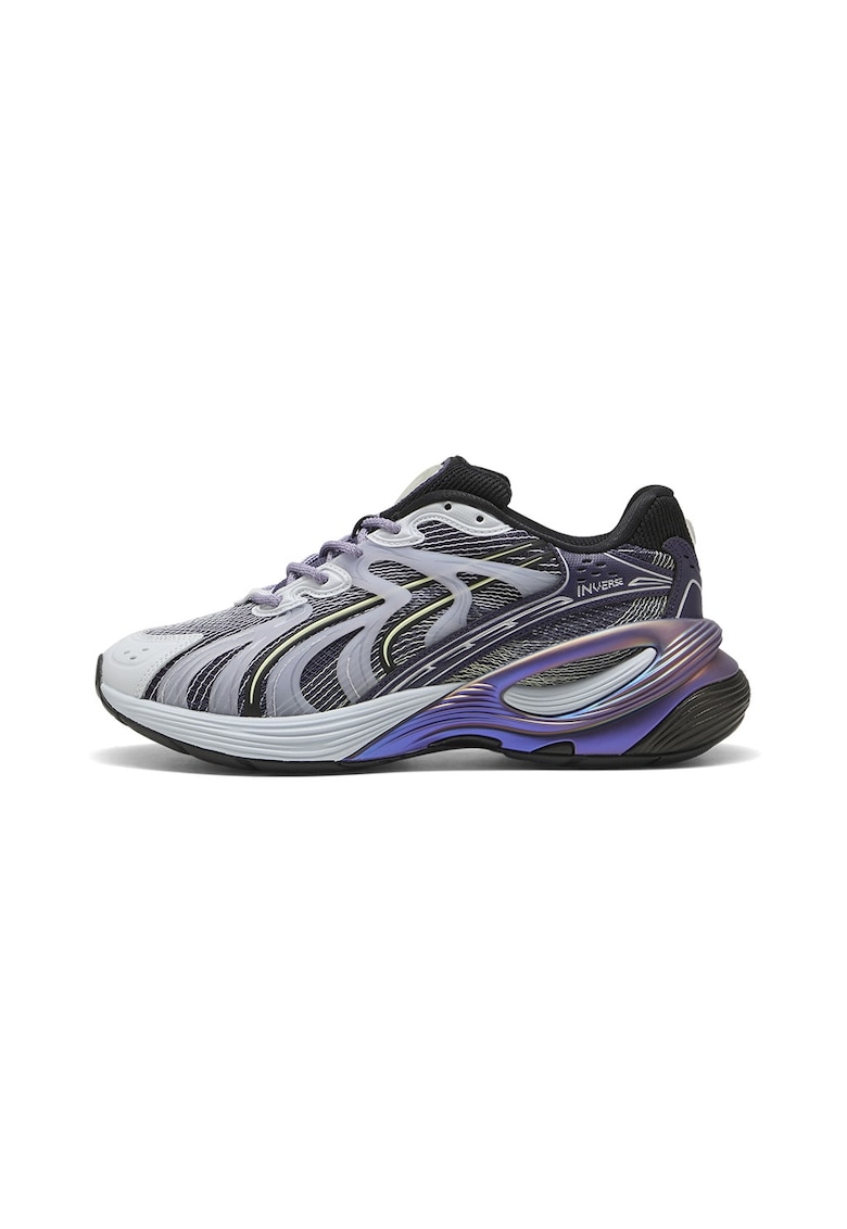 Pantofi sport INVERSE MOSAIC cu aspect masiv - Gri deschis/Albastru indigo/Violet prafuit