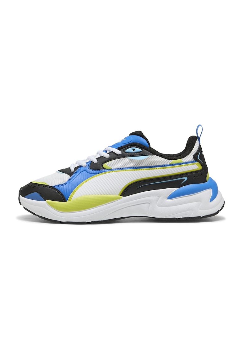 Pantofi sport X-Ray 4 cu sireturi - Negru stins/Albastru royal/Alb optic