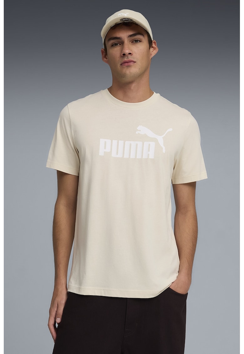 Tricou cu imprimeu logo ESS No. 1 - Alb/Bej deschis