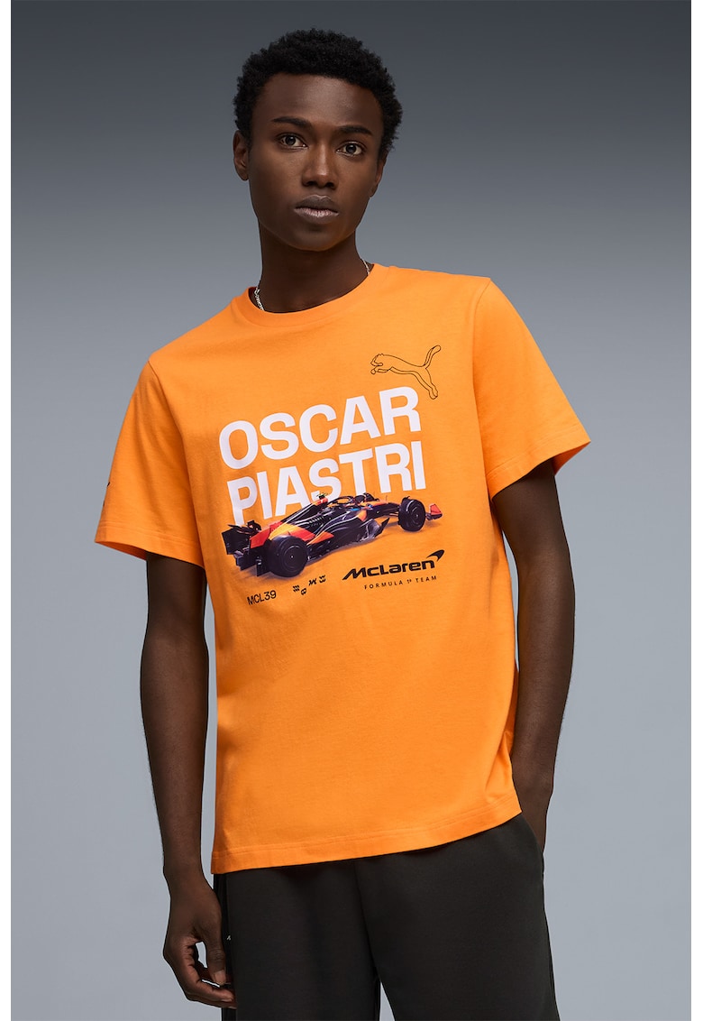 Tricou McLaren Racing Driver Tee Piastri Papaya - Alb/Portocaliu