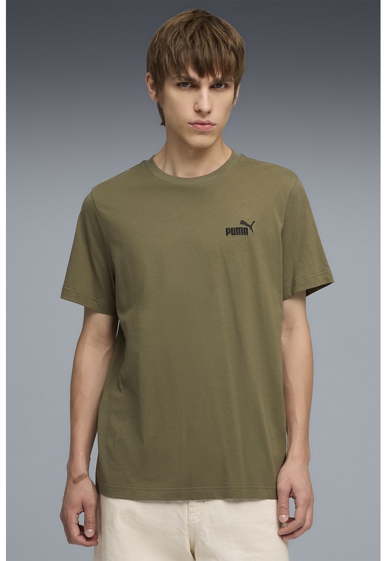 Tricou cu logo brodat Essentials No. 1 - Verde masliniu