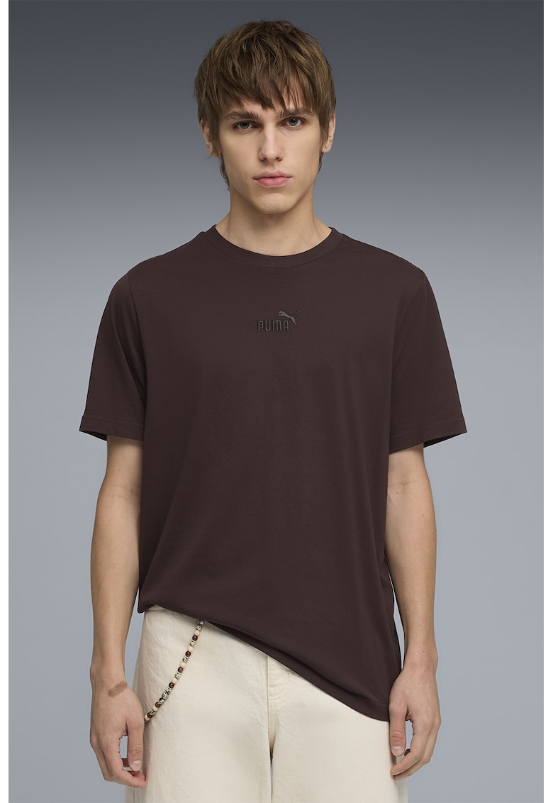 Tricou din bumbac cu detaliu logo Essentials - Violet tyrian