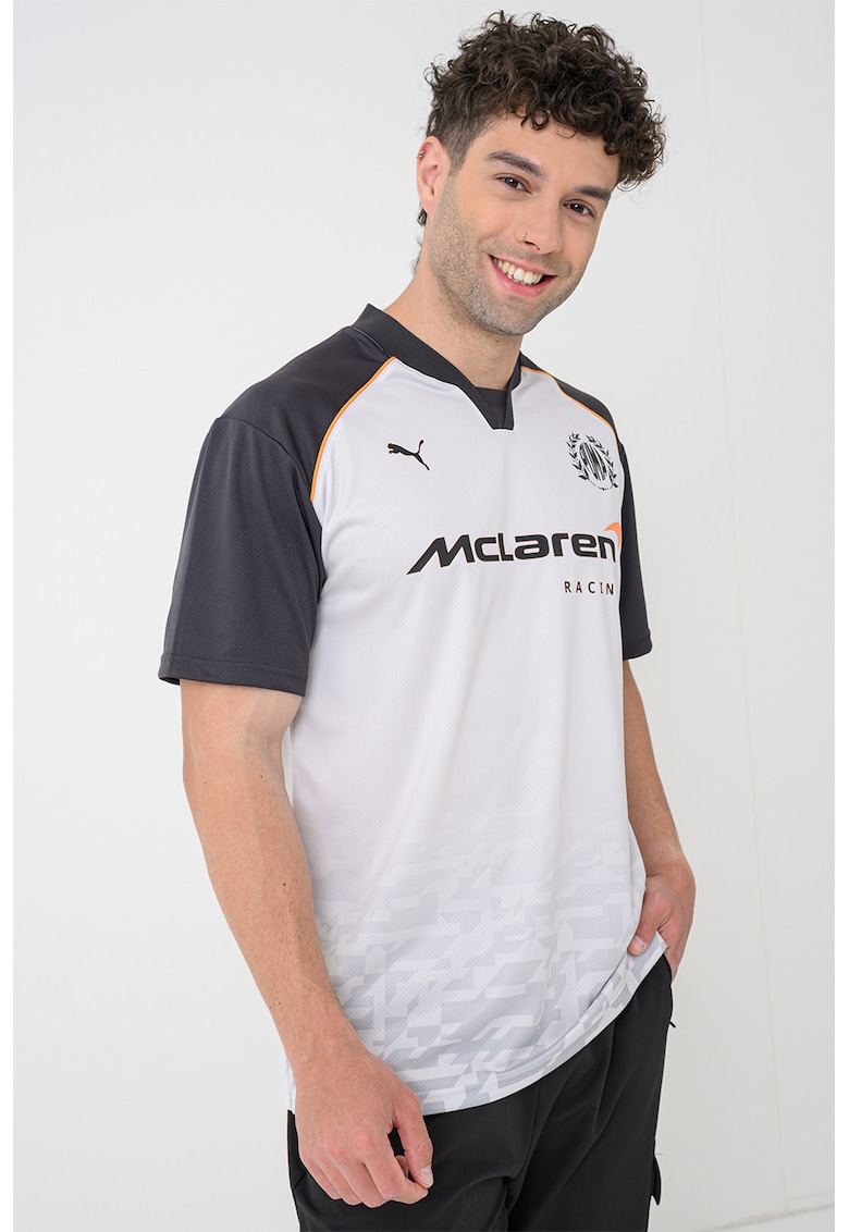 Tricou cu imprimeu McLaren - Alb murdar/Gri antracit
