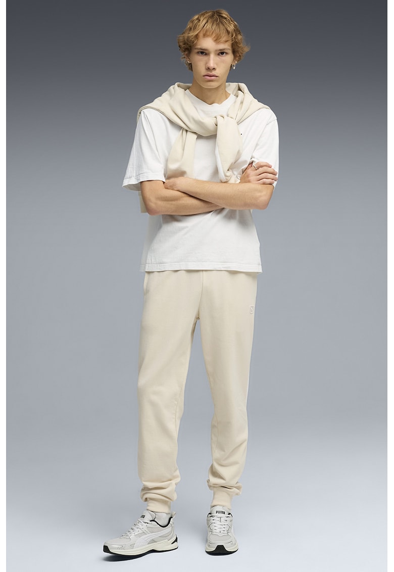 Pantaloni de trening relaxed fit de bumbac - Bej